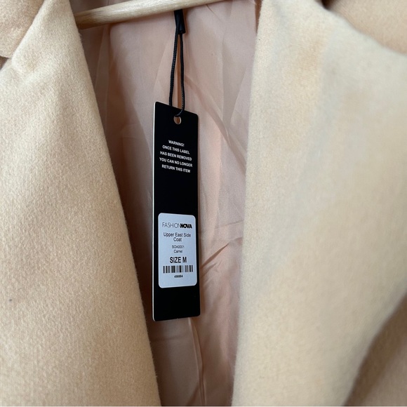 Fashion Nova Upper East Side Coat - Camel - Size M - NWT - Picture 3 of 4